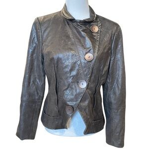 People Like Frank Leather moto jacket • Size 8